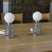 Pair of designer lamps model Spring by Ingo Maurer 20th century