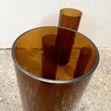4 vases gigogne Jacques Bédat en plexiglas fumé