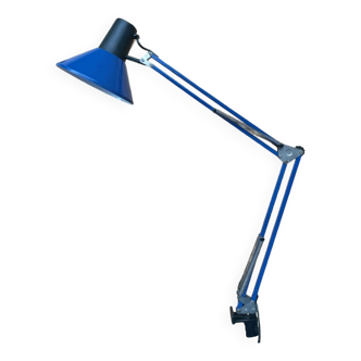 Blue articulated architect's lamp