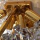 Set of 2 Kinkeldey Hollywood Regency waterfall crystal glass wall lights, 1970