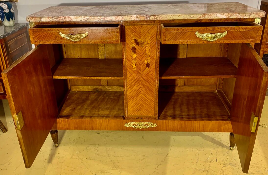 Buffet art deco period 1920 marquetry of rosewood and precious woods