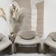 Set of 3 vintage Dutch design groovy chairs F598 'Wabi sabi'