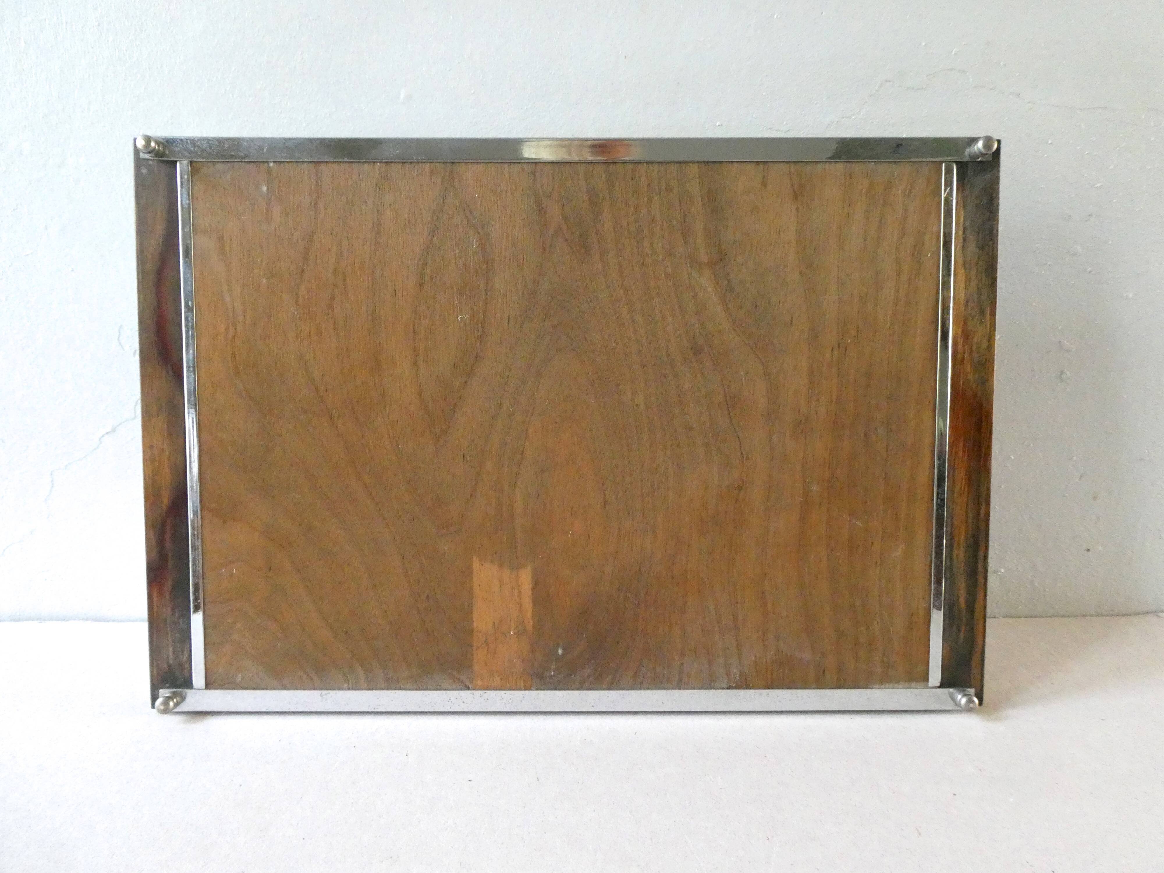 Modernist Art Deco Plateau, Mirror and Rosewood, 1930s