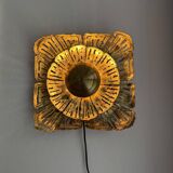Brass sun wall sconce by Svend Aage Sørensen, Denmark, 1960s, brutalist