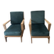 Paire de Fauteuils en chêne 60s