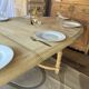 Table de ferme en chêne massif avec rallonges 