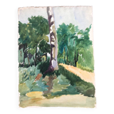 Landscape drawing Bois Clamart