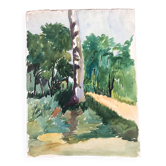 Landscape drawing Bois Clamart