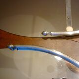 2 bathroom mirrors in silver oval holders