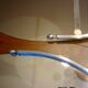2 bathroom mirrors in silver oval holders