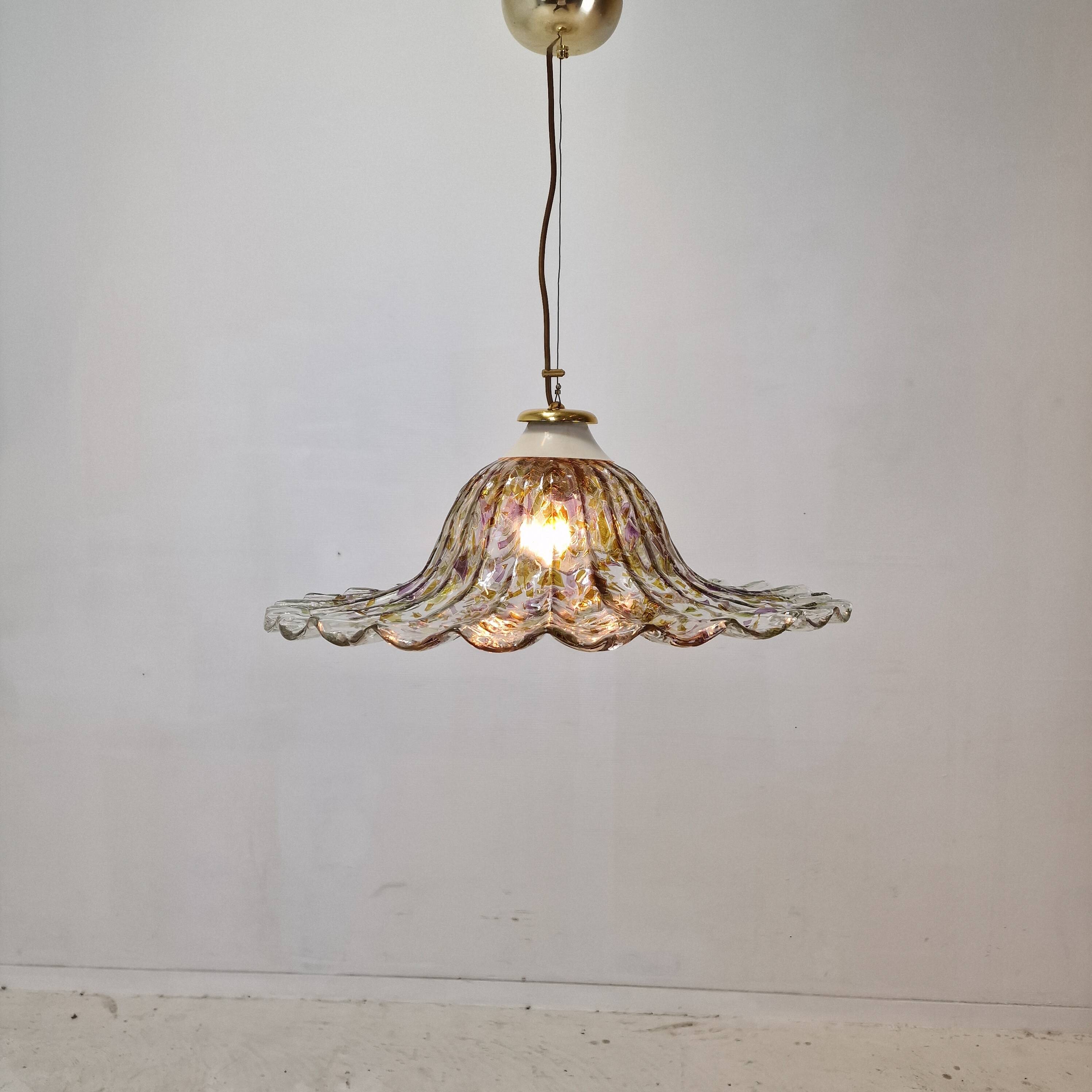 Murano Glass Pendant Lamp by "La Murrina", Italy 1980s