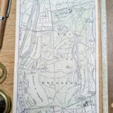 Bois de Boulogne, old map, printed in 1914.