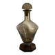 Art Deco smoked glass carafe with fan-shaped stopper.