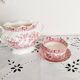 English porcelain coffee cup and sugar bowl