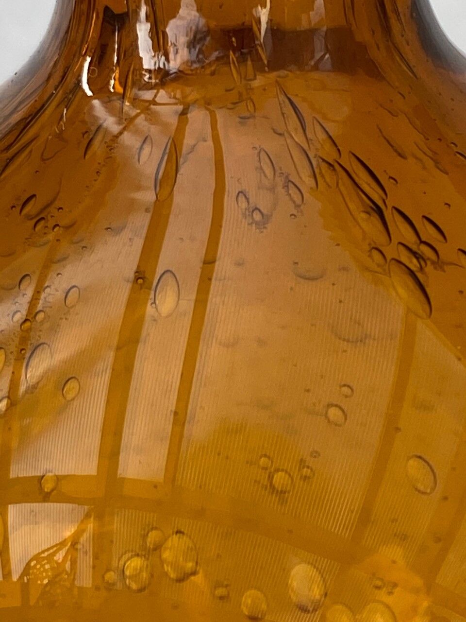 Biot blown glass vase signed