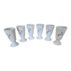 Set of 6 Vintage Mazagran Mugs Porcelain MP Tours Bluebells