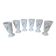 Set of 6 Vintage Mazagran Mugs Porcelain MP Tours Bluebells