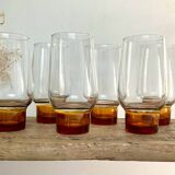 6 vintage luminarc glasses