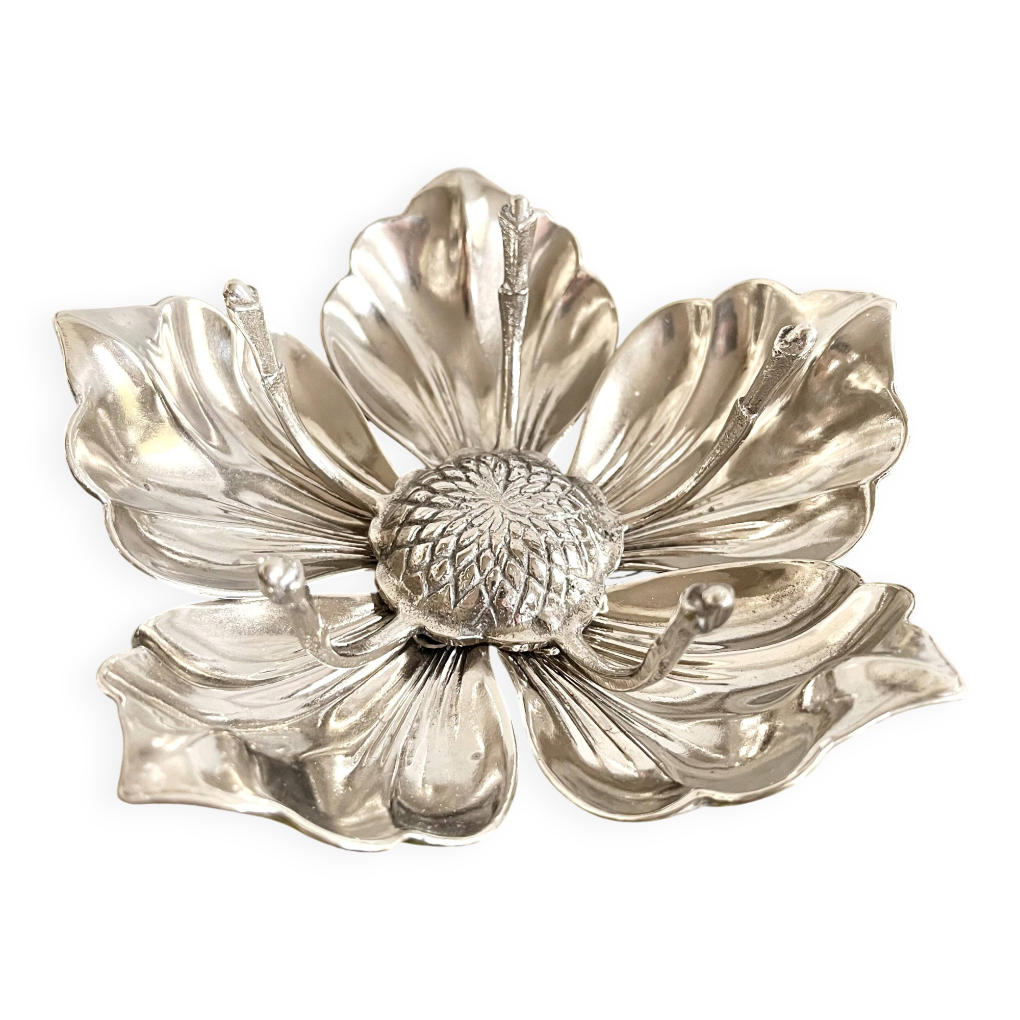 Fleur cendrier à coupelles amovibles