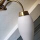 60's opaline and brass chandelier