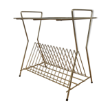 table door Brass vinyl and perforated sheet metal , 60s