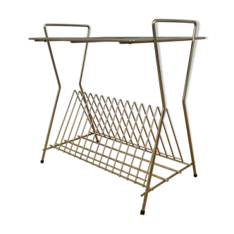 table door Brass vinyl and perforated sheet metal , 60s