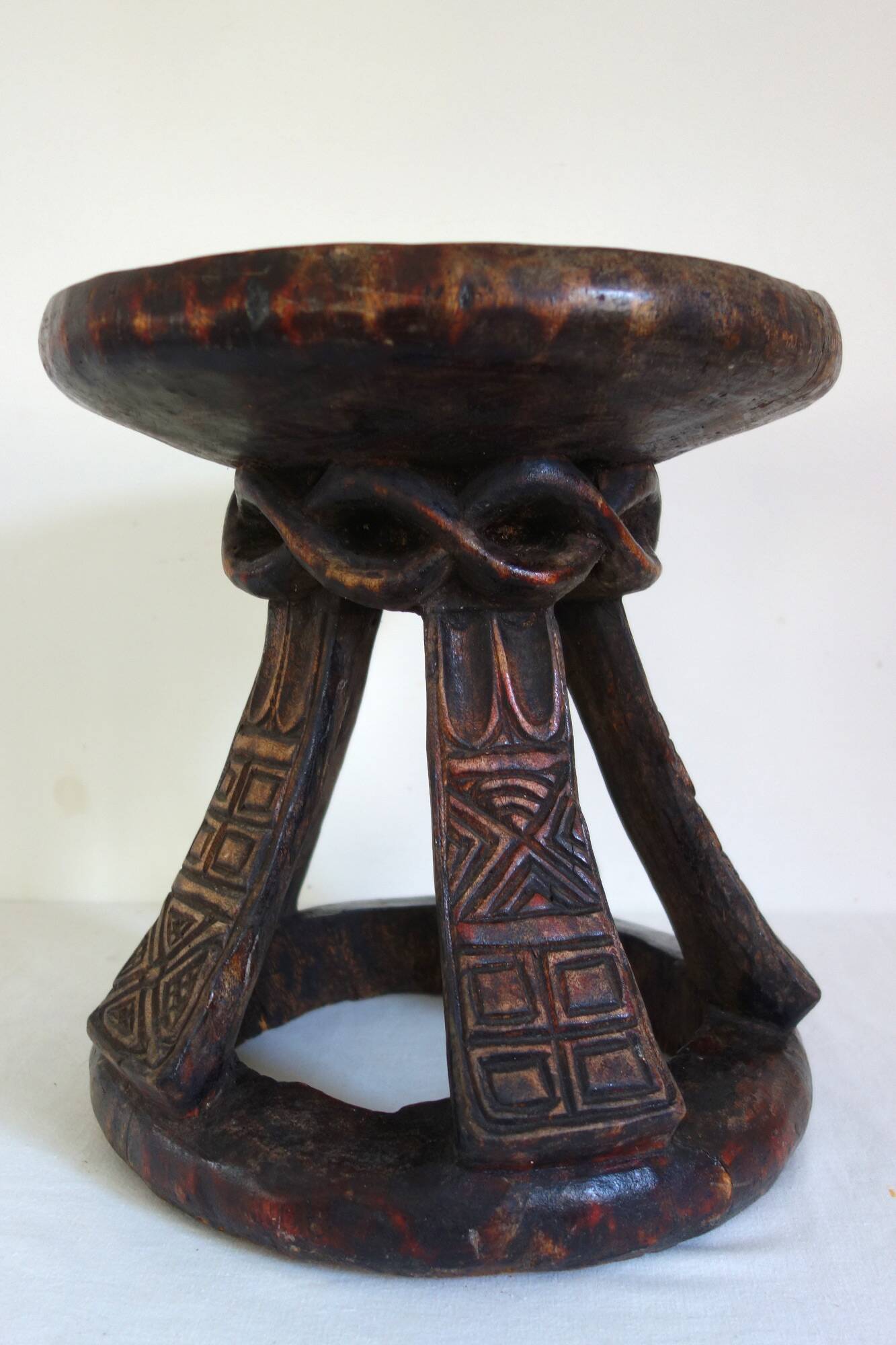 Vintage African tribal stool
