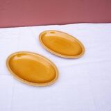2 plats ovales salins jaune d'or