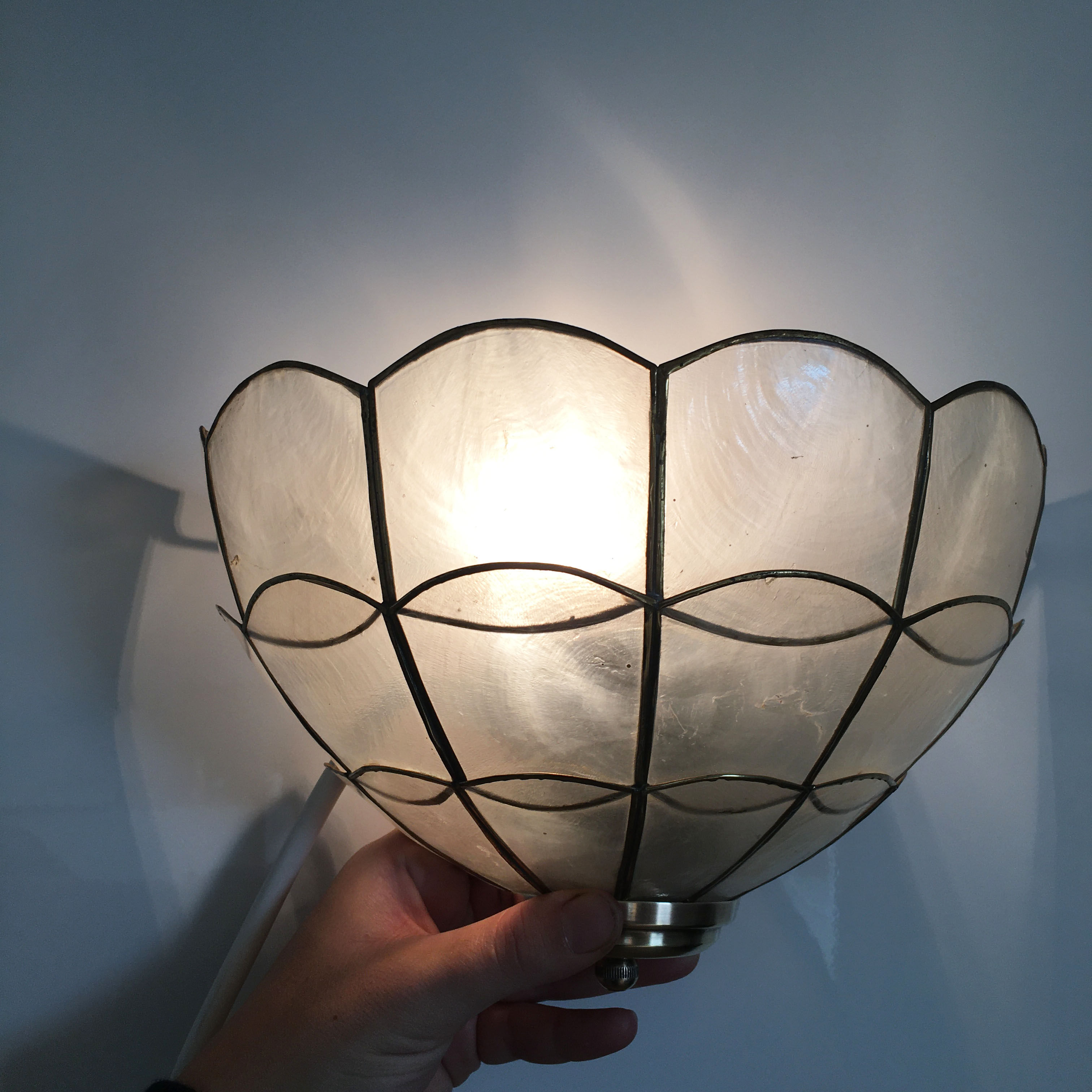 Pair of mother-of-pearl Wall light