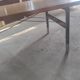 Extendable dining table in walnut, mahogany and chrome, circa 1960