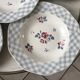 set of 6 hollow plates Digoin Sarreguemines model "Bastia" years 30-40