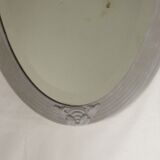 Mirror beveled art deco white 66x39cm