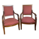A pair of Directoire style armchairs.