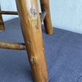 Chestnut and bamboo stool
