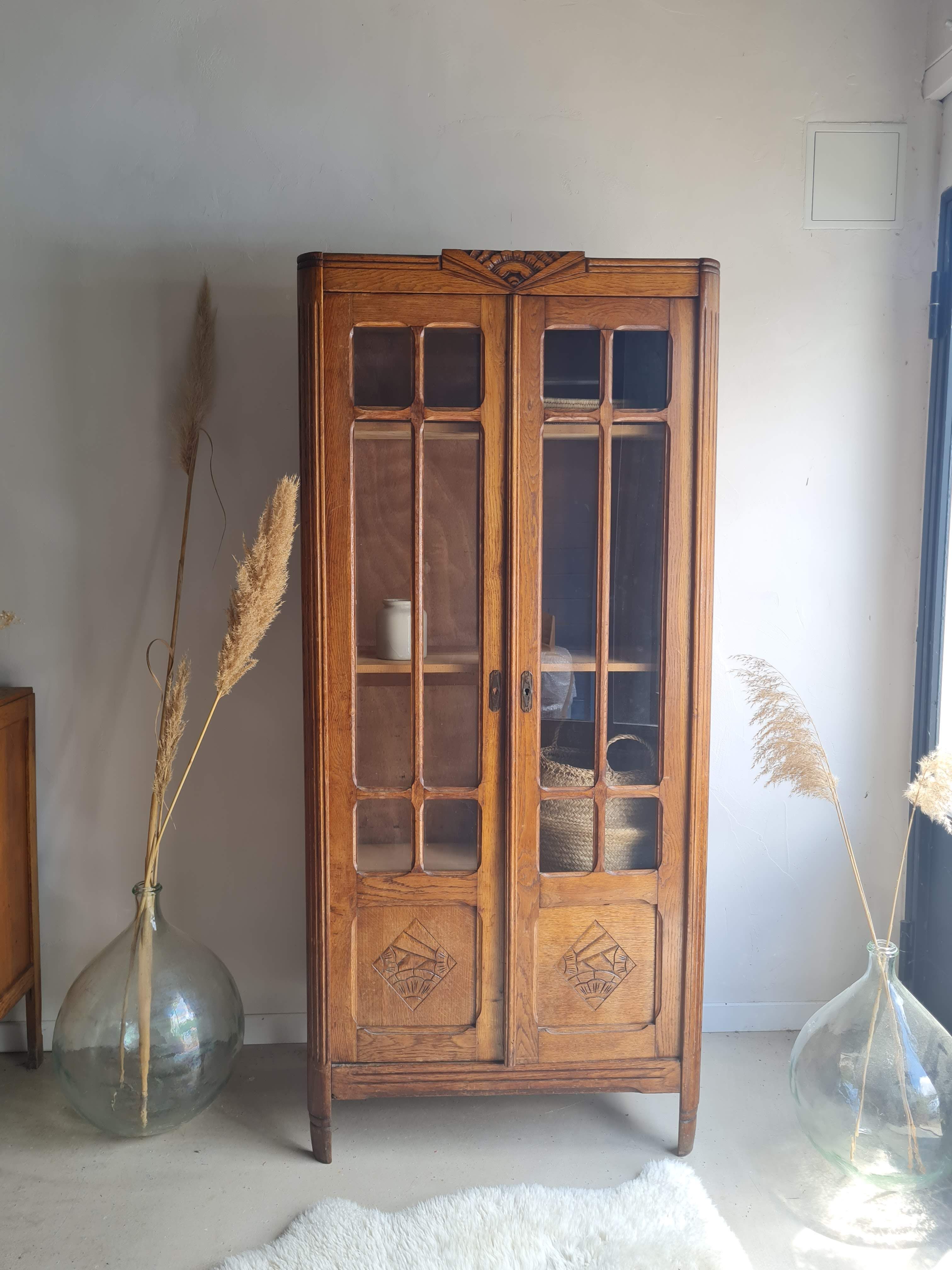 Parisian art deco glass cabinet