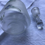 Glazed frosted glass decanter with thoughts
