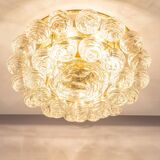 Spectacular Sputnik Flush Mount Glass Snow Balls by Doria, Germany, 1970s