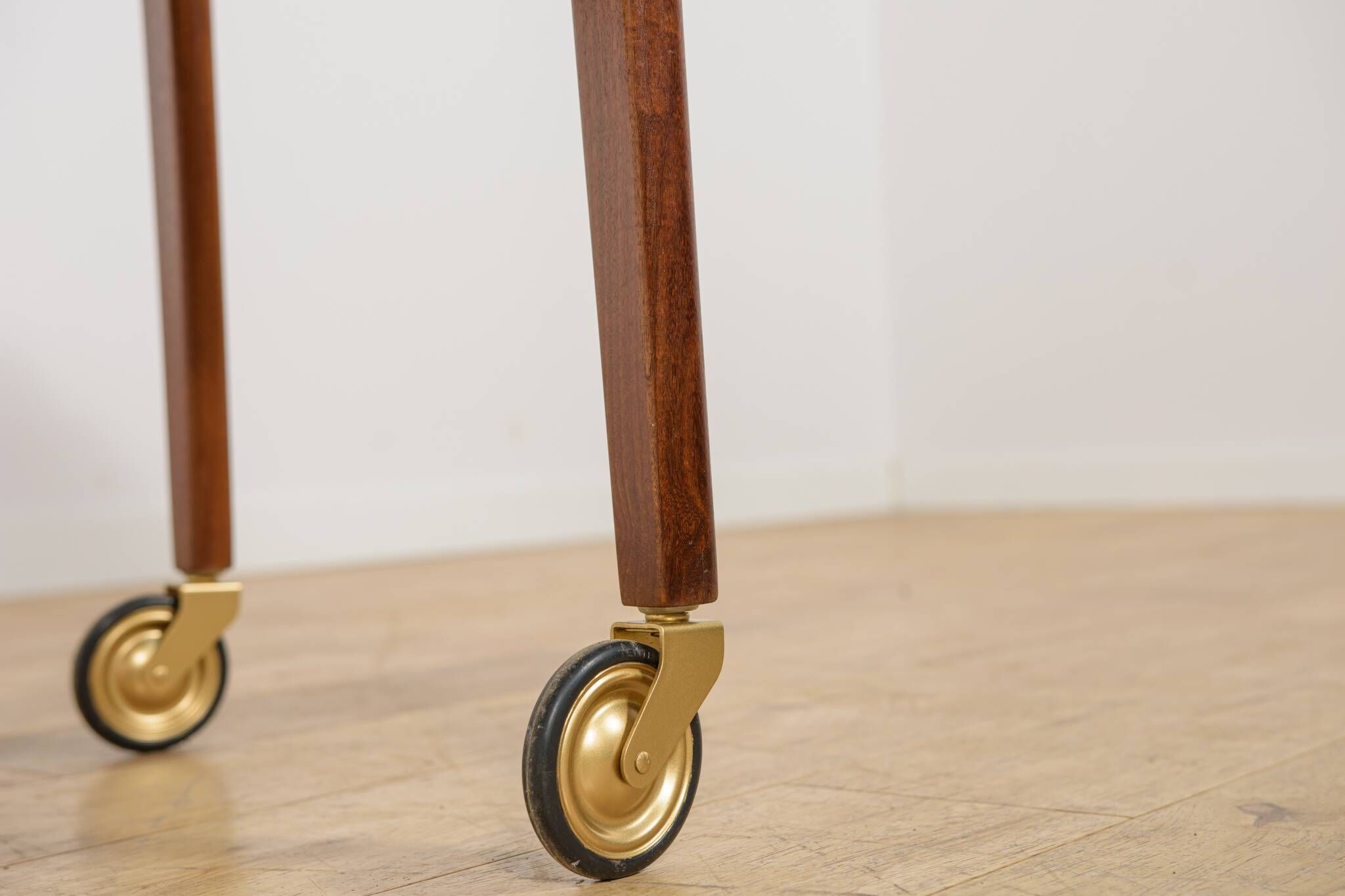 Mid-Century Teak Serving Trolley on Castors, Denmark, 1960s