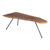 Table basse en tronc d'arbre des années 1950 dans le style Aubock d'Autriche