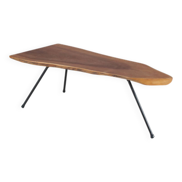 Table basse en tronc d'arbre des années 1950 dans le style Aubock d'Autriche