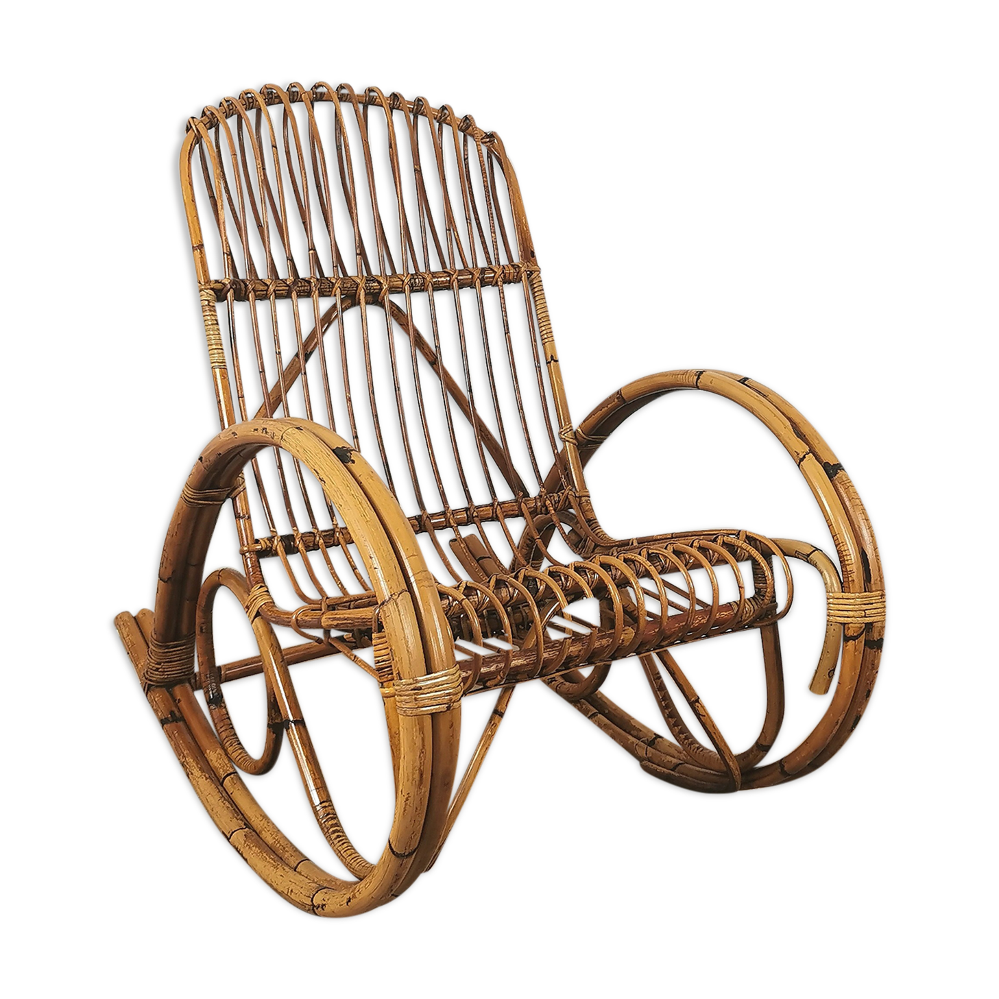 Rocking-chair rattan 60'