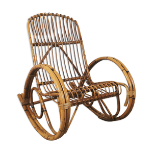 rocking-chair rotin 60'