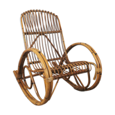 Rocking-chair rotin 60'