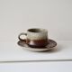 Tasses et soucoupes en grès