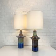 Pair of Einar Johansen ceramic table lamps, Soholm, Denmark, 1960s, Space Age