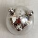 Art Deco tumbler in silver metal with alphabetical decoration