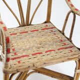 Fauteuil enfant scoubidou et rotin