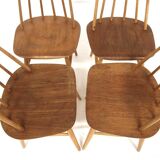 Set de 4 chaises "Fanett" en teck par Ilmari Tapiovaara, Suède, 1960