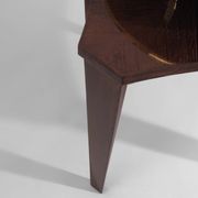 Alberto Pinto pair of wenge and brass side tables 1990
