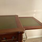 Very nice mahogany and green leather desk
